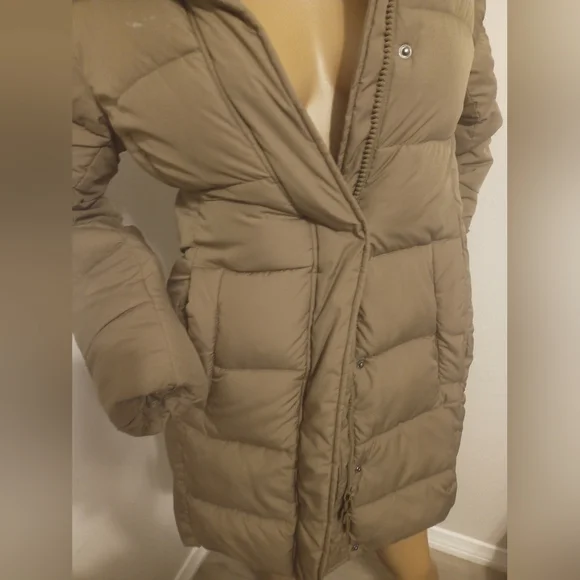 H&M Tan Puffer Winter Coat - Picture 3 of 7